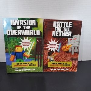 ROBLOX Invasion of Overworld & Battle for the Nether Set of 2 Books L👀k
